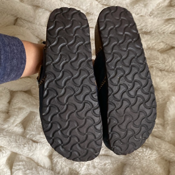 Blue floral embroidered Birkenstock clogs 38 - Picture 11 of 16